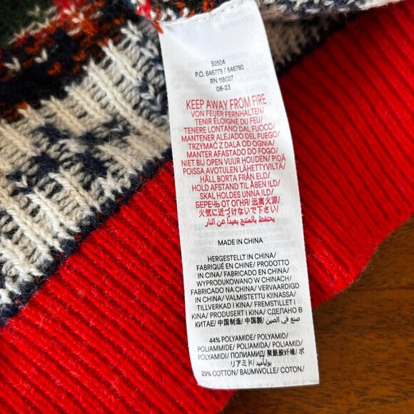 Mini Boden Boy's All Over Christmas Fair Isle Sweater 11-12 Years Wool Blend - Picture 10 of 15